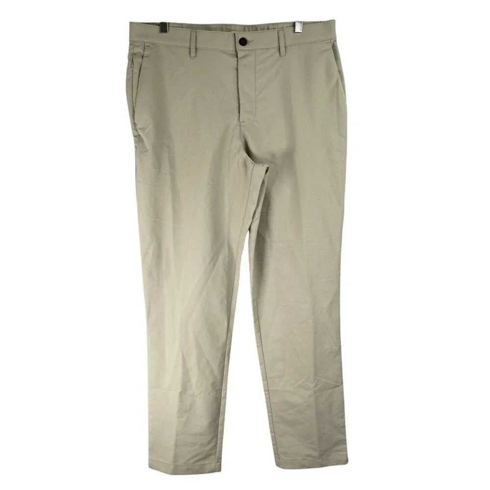 Banana‎ Republic Pants Mens 36/32 Khaki Color Performance Golf Travel Flat Front